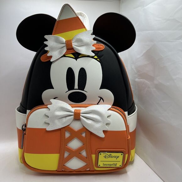 NWT Loungefly Minnie Mouse Candy Corn Glow In The Dark Mini Backpack main image 11